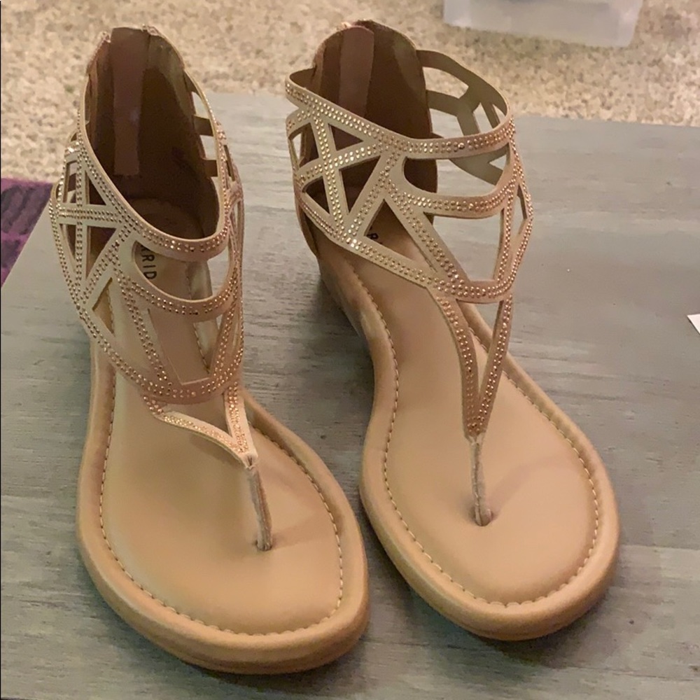 Torrid Wedge Rose Pink Sandals Size 12W